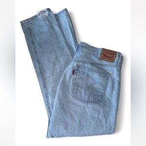 Levi's 501s Women's Light Blue Straight Leg Jeans Size Large (12 or 14)